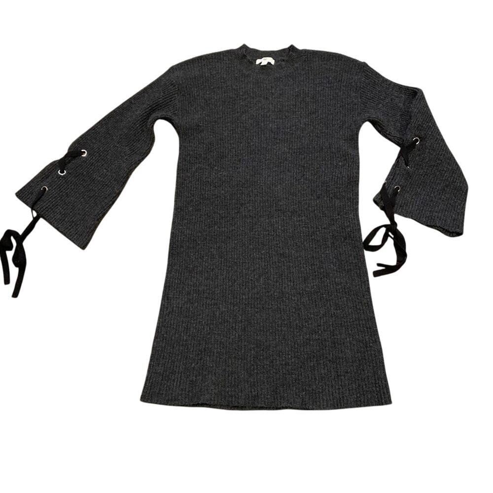 BP. Nordstrom Grey Ribbed Sweater Dress Bell Sleeves XS